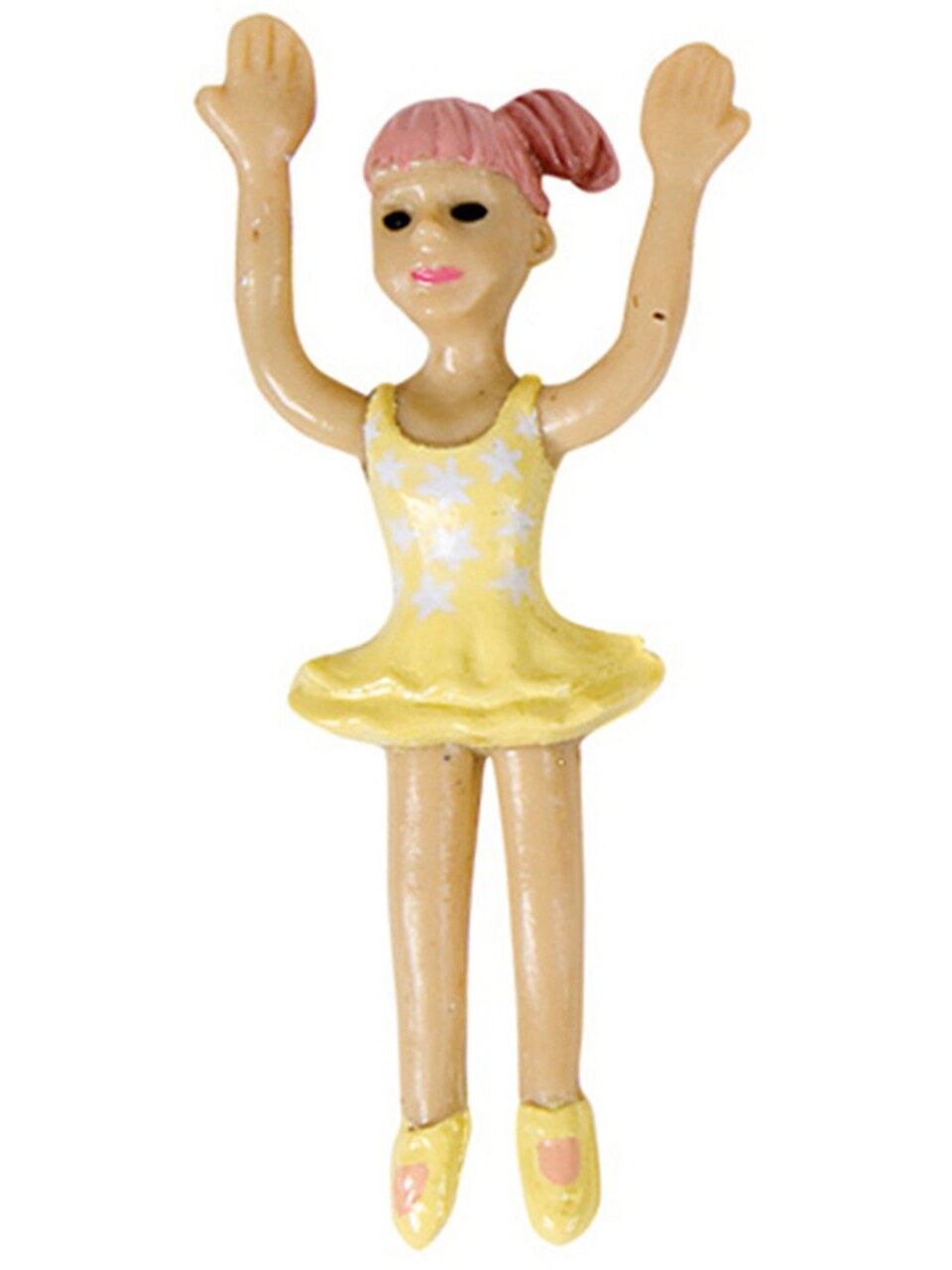 New 3" Yellow Bendable Ballerina Dancer Toy Figure Decoration